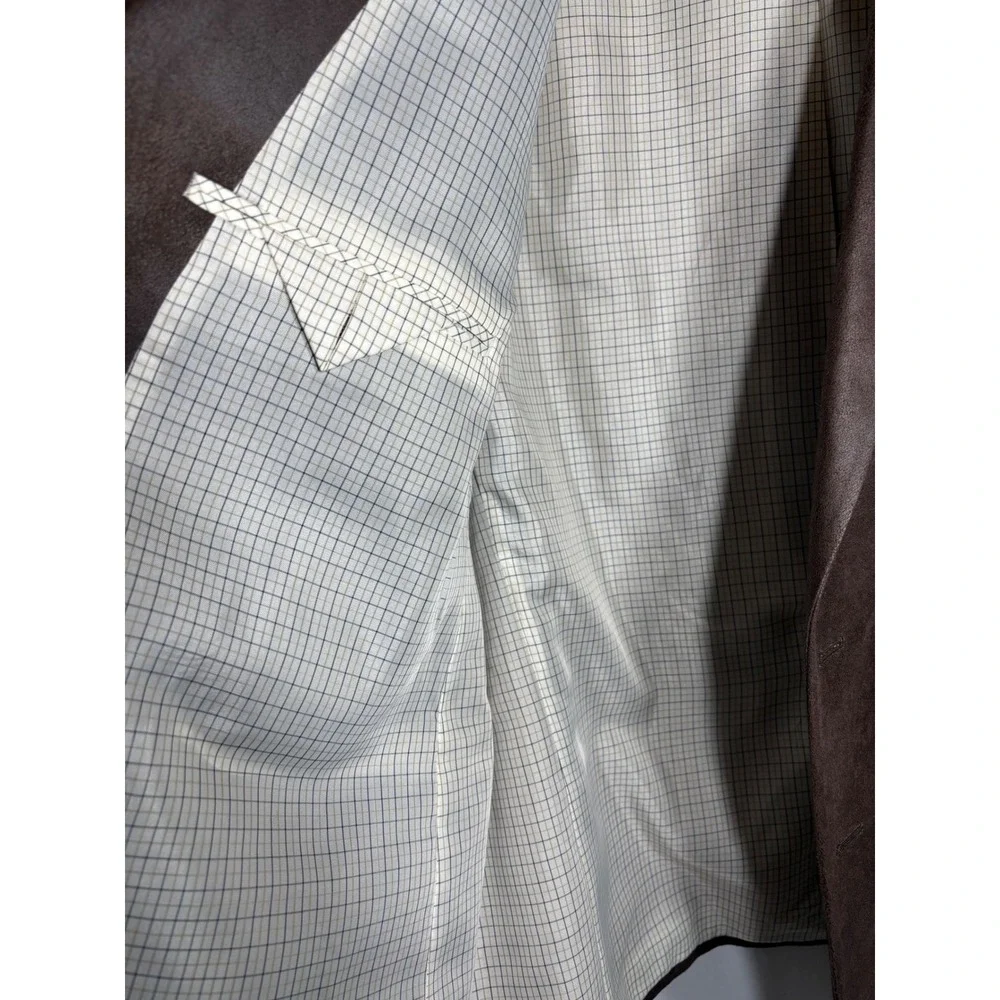 LAUREN Ralph Lauren Men's 50R Brown Faux Leather‎ Sport Coat Blazer Jacket